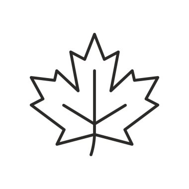 Akçaağaç simgesi beyaz arkaplanda izole edildi. Yaprak sembolü modern, basit, vektör, web sitesi tasarımı için simge, mobil uygulama, ui. Vektör İllüstrasyonu