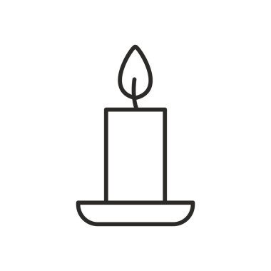 Candle icon isolated on white background. Candlelight symbol modern, simple, vector, icon for website design, mobile app, ui. Vector Illustration