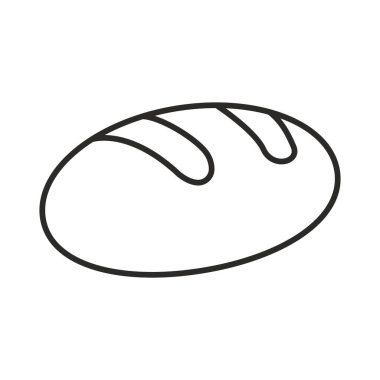 Ekmek simgesi beyaz arkaplanda izole edildi. Fırın sembolü modern, basit, vektör, web sitesi tasarımı için simge, mobil uygulama, ui. Vektör İllüstrasyonu