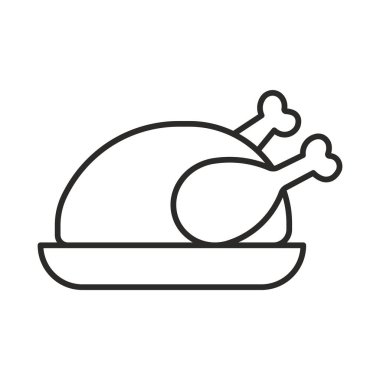 Beyaz arkaplanda Türkiye simgesi izole edildi. Gıda sembolü modern, basit, vektör, web sitesi tasarımı için simge, mobil uygulama, ui. Vektör İllüstrasyonu