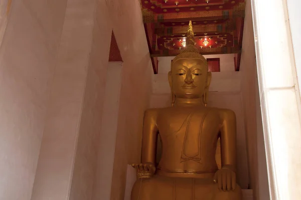 Big Buddha Wat Lelai Worawihan Templo Lelai Worawihan Provincia Suphan — Foto de Stock