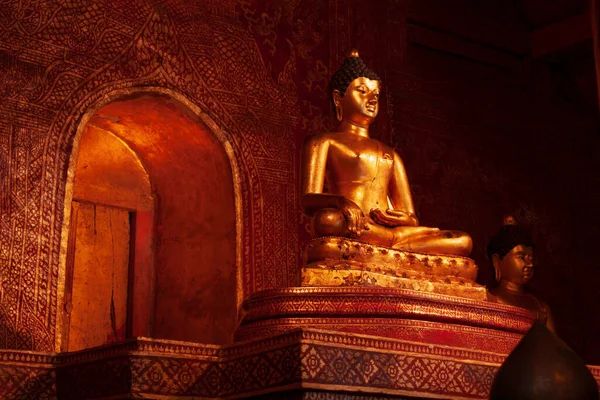 Phra Buddha Hing Słynny Obraz Buddy Tajlandii Wat Phra Sing — Zdjęcie stockowe