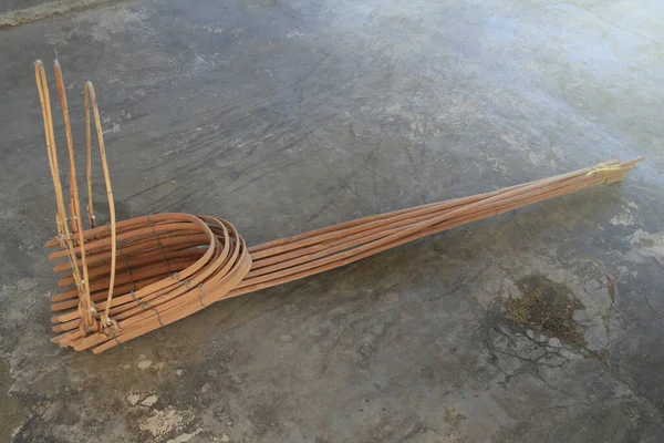 Tin Ore Making Tools Made Bamboo — Stock Photo, Image