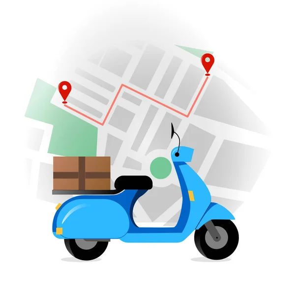 Online Delivery Service Online Order Tracking Delivery Home Office Доставка — стоковый вектор