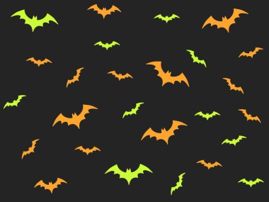 Sarı ve turuncu yarasalarla Cadılar Bayramı 'nız kutlu olsun.