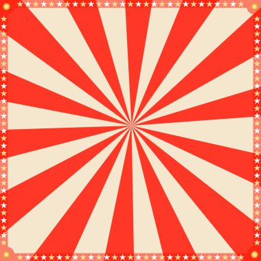 Klasik kırmızı sirk arka plan şablonu. Vektör illüstrasyonu