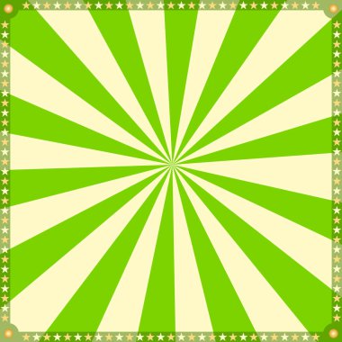 Klasik yeşil sirk şablonu. Vektör illüstrasyonu