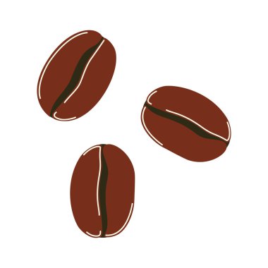 Three roasted aroma coffee beans
