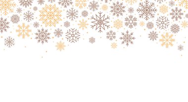 Noel arkaplanı ve düşen kar taneleri. Vektör illüstrasyonu