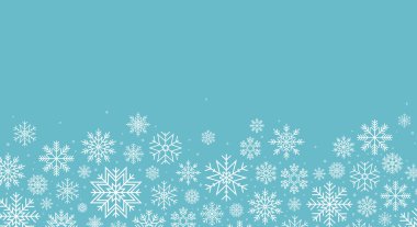 Noel arkaplanı ve düşen kar taneleri. Vektör illüstrasyonu