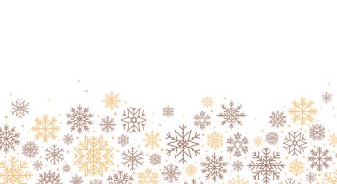 Noel arkaplanı ve düşen kar taneleri. Vektör illüstrasyonu