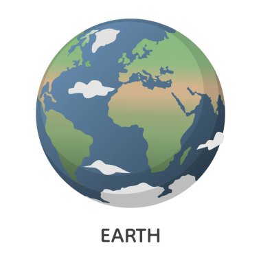 Dünya gezegeni küresi. Vektör illüstrasyonu