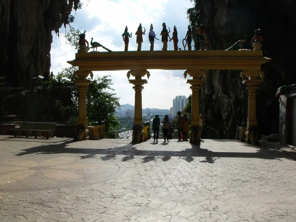 Печери Бату Куала Лумпур Малайзія Січня 2016 Люди Досягають Найвищої — стокове фото