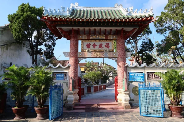 Hoi Vietnã Outubro 2020 Porta Entrada Salão Assembleia Templo Chinês — Fotografia de Stock