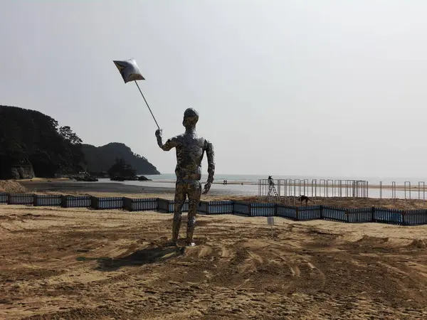 Dadaepo Busan South Korea Вересня 2017 Скульптура Піску Dadaepo Beach — стокове фото