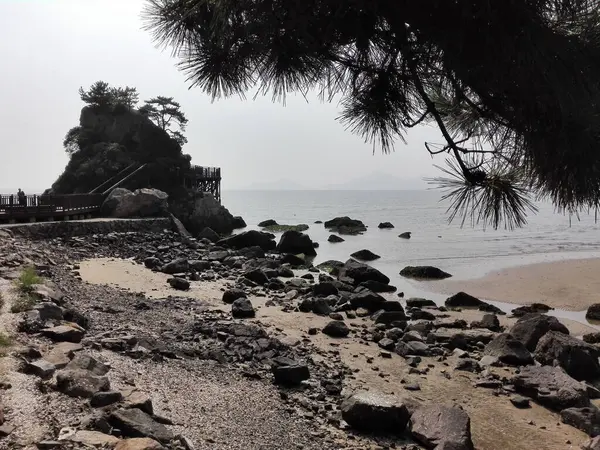 Dadaepo Busan Corée Sud Septembre 2017 Vue Côté Des Rochers — Photo