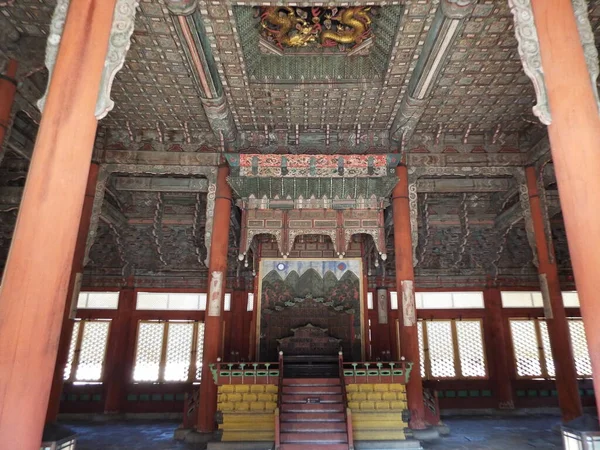 대한민국 2016 서울에 Deoksugung Palace Throne Room — 스톡 사진