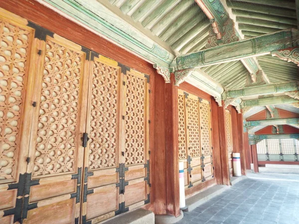 Сеул Южная Корея Сентября 2016 Крыльцо Старого Деревянного Дома Дворце — стоковое фото