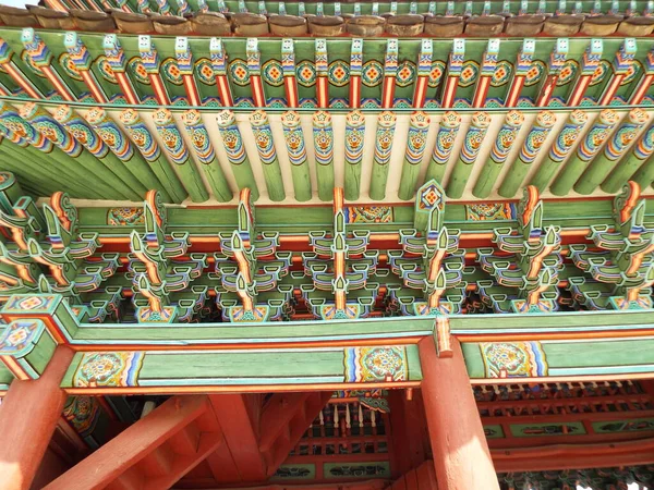 Seoul South Korea September 2016 Colorful Decoration Ceiling Wooden House — Stock Photo, Image