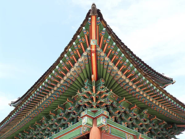 Seoul South Korea September 2016 Decoration Wooden Ceiling House Deoksugung — Stock Photo, Image