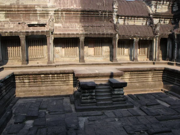 Siem Reap Cambodge Avril 2016 Intérieur Temple Angkor Wat Dans — Photo