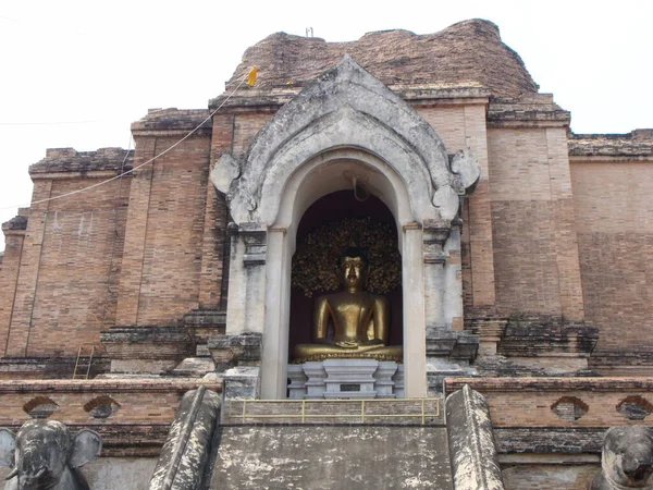 Chiang Mai Thailandia Aprile 2016 Buddha Oro All Interno Del — Foto Stock