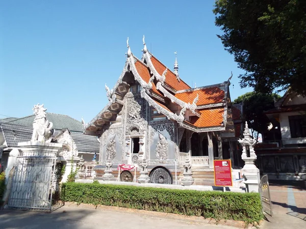 Chiang Mai Tailândia Dezembro 2018 Fachada Lateral Templo Wat Muen — Fotografia de Stock