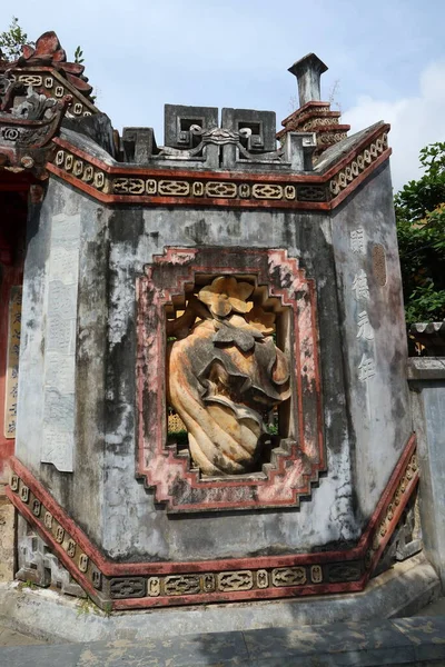 Hoi Vietnam Mai 2021 Une Des Sculptures Porte Temple Hoi — Photo