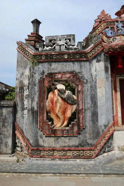 Hoi Vietnam Mei 2021 Decoratie Sculptuur Van Tempel Poort Hoi — Stockfoto