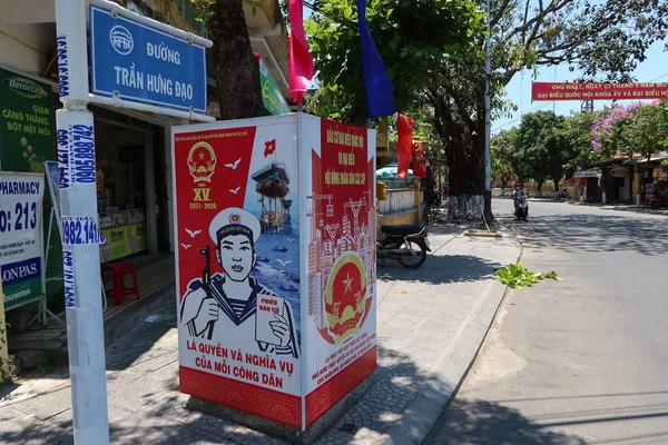 Hoi Vietnam Mei 2021 Affiche Met Aankondiging Van Parlementsverkiezingen Tran — Stockfoto