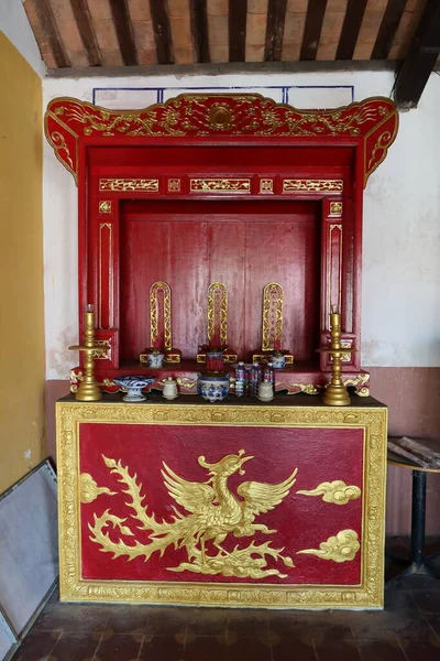 Hoi Vietnam Mayo 2021 Altar Izquierdo Sala Principal Del Templo —  Fotos de Stock