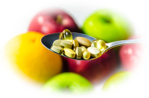 Vitamine op het bedienen van de lepel — Stockfoto