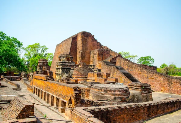 Ruine der Universität von Nalanda lizenzfreie Stockbilder