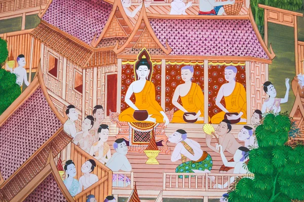 Pittura buddhista: la vita di Buddha — Foto Stock