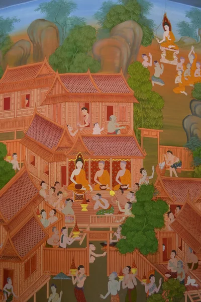 Pintura budista: La vida de Buda — Foto de Stock