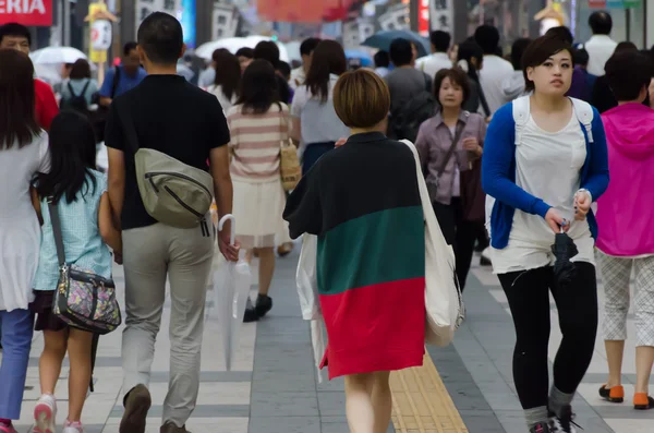 SAPPORO, JAPAN - 27 JULY People around Pole town shopping street — Stock Photo, Image