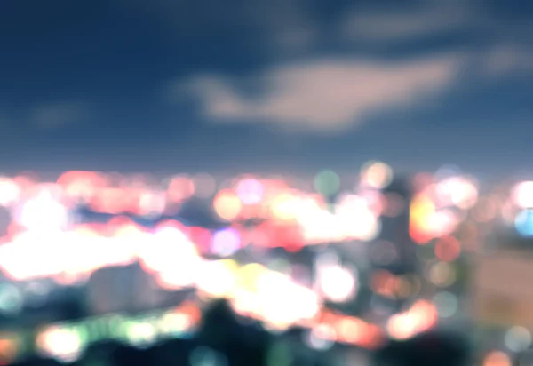 Размыть Боке города ночью — стоковое фото