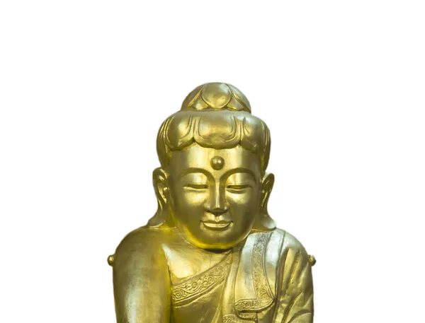 Immagine statua di Buddha in stile cinese con sorriso isolato su whi — Foto Stock