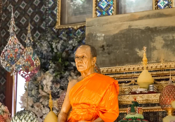Escultura de cera del abad en Wat Paknam Tailandia —  Fotos de Stock