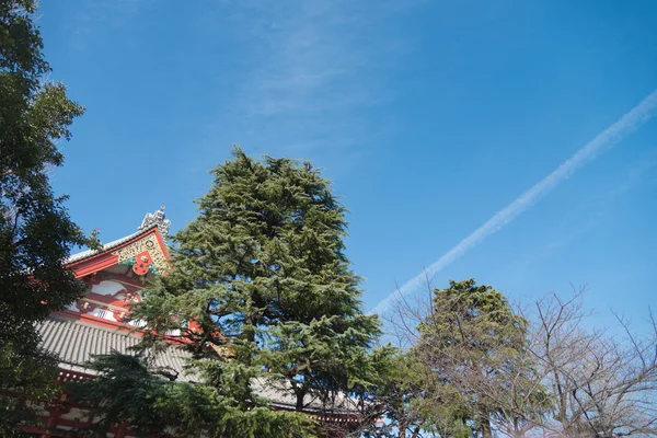 Toit du Temple Senjoji-ji à Asakusa, Tokyo au Japon — Photo