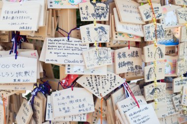  Japon Shinto Tapınağı'nda ahşap pansiyon Japon çizgi film