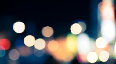 Gece şehir ufuk bulanıklık bokeh