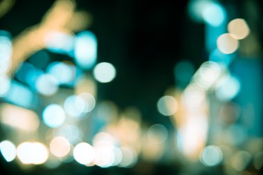 Gece şehir ufuk Bokeh