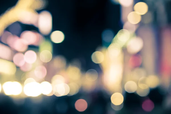 Bokeh der Stadt in der Nacht in gespaltenem Ton abstrakten Hintergrund — Stockfoto