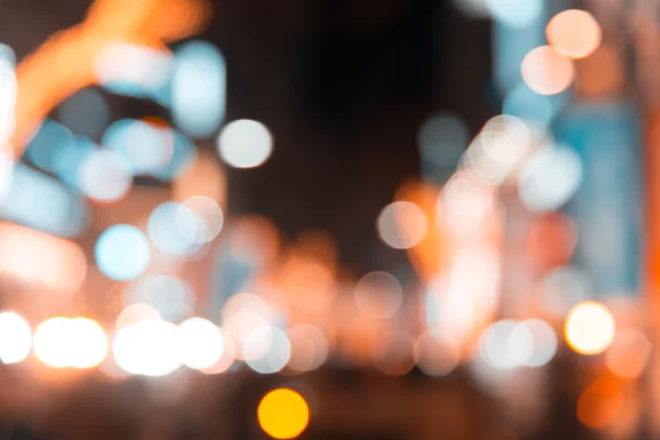 Defocused bokeh in cirt at night — Stock Photo, Image