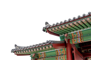 Beyaz arka plan üzerinde izole Gyeongbokgung