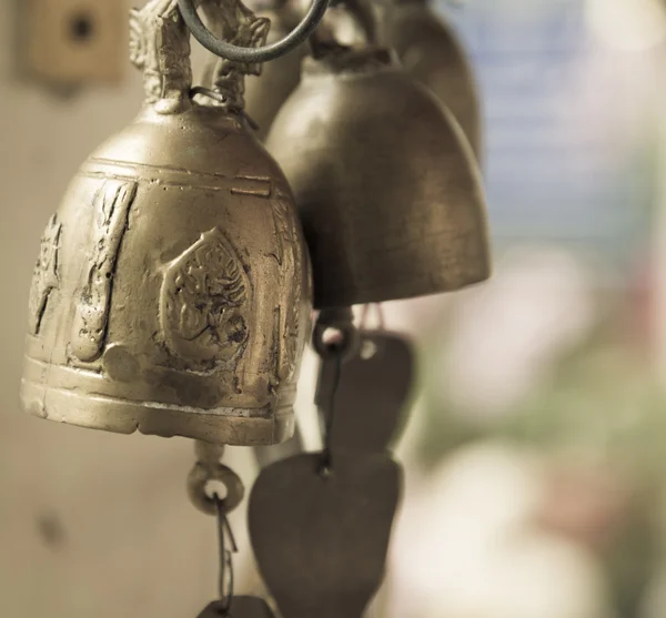 Golden Siam Bell in Buddhism Temple — Stock Photo, Image