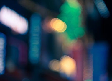 gece arka plan, şehrin defocused bokeh bulanıklık