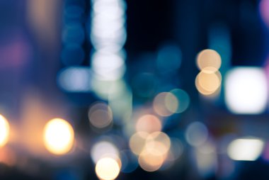 gece arka plan, şehrin defocused bokeh bulanıklık