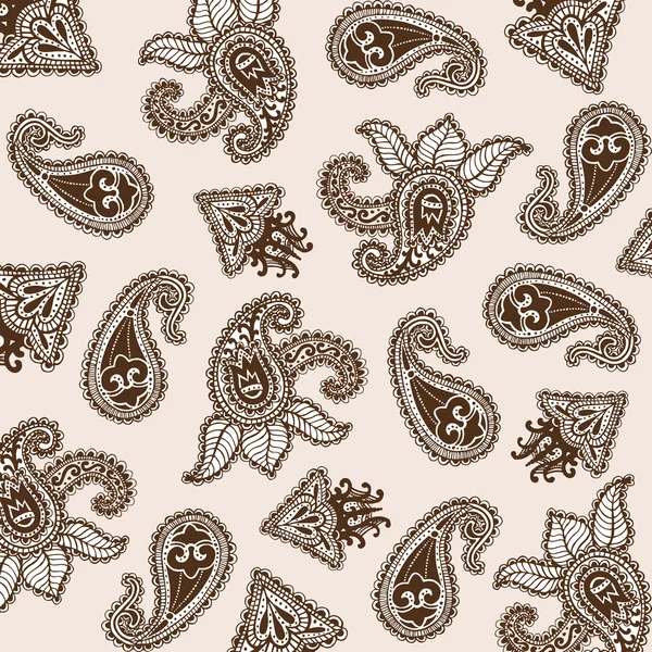 Decorative background Hand-Drawn Henna Mehndi Abstract Mandala Flowers — Stock Vector